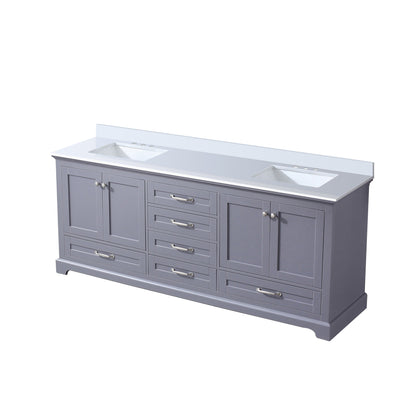 Dukes 80 in. W x 22 in. D Dark Grey Double Bath Vanity