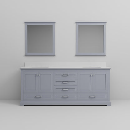 Dukes 80 in. W x 22 in. D Dark Grey Double Bath Vanity