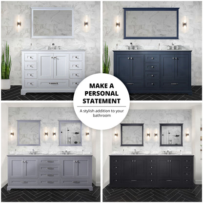Dukes 80 in. W x 22 in. D Dark Grey Double Bath Vanity