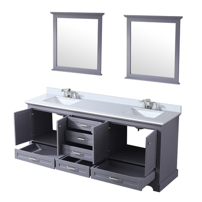 Dukes 80 in. W x 22 in. D Dark Grey Double Bath Vanity