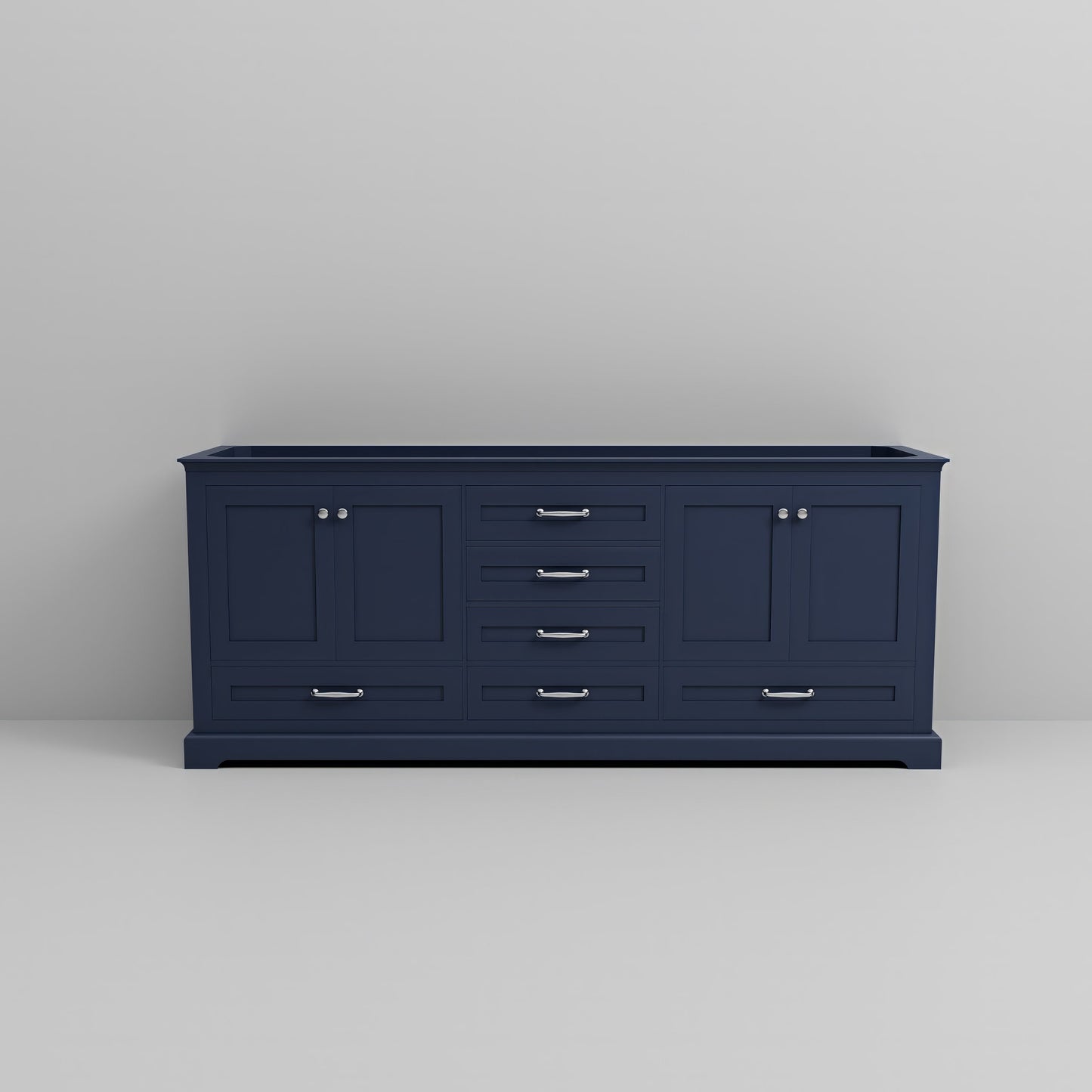 Dukes 80 in. W x 22 in. D Navy Blue Double Bath Vanity