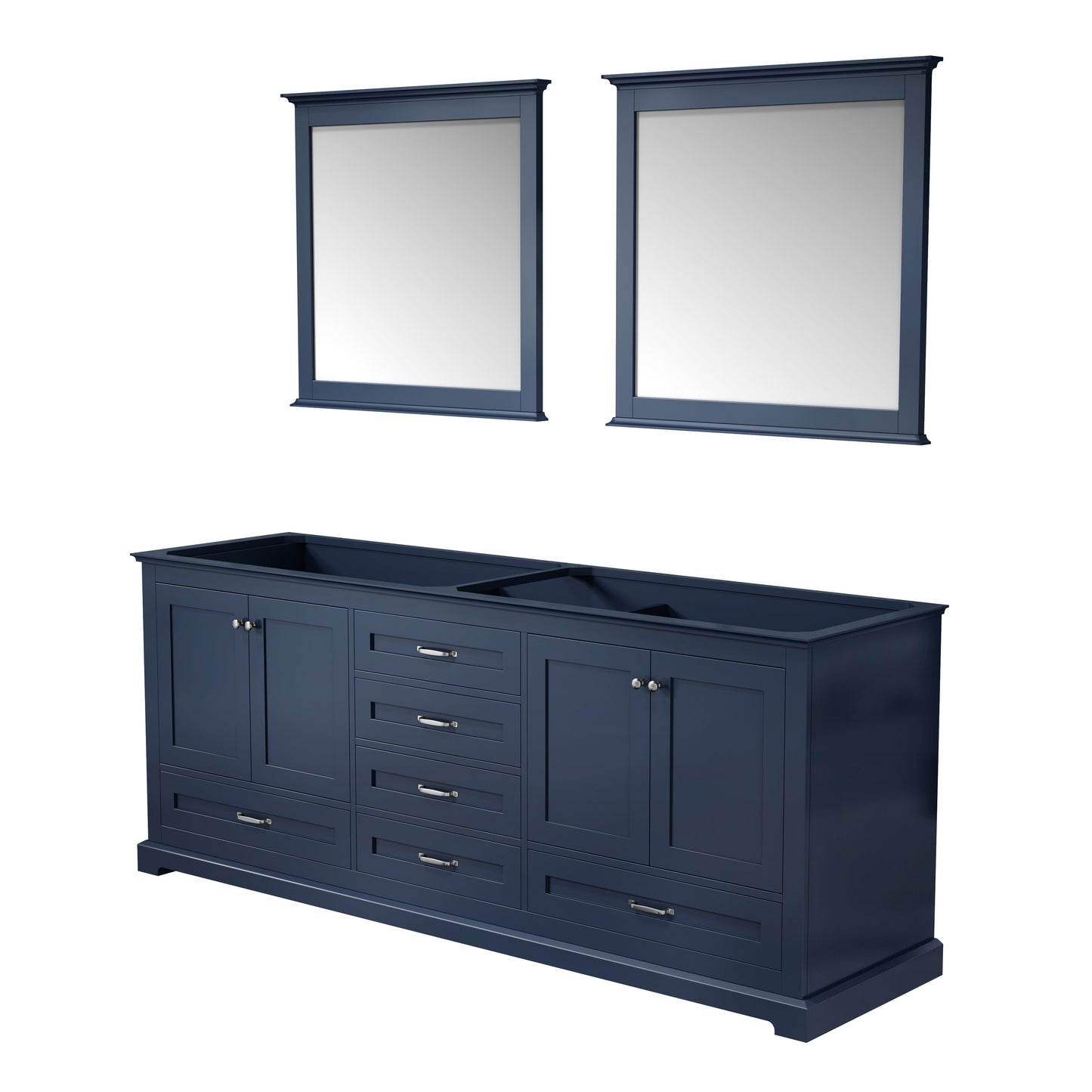 Dukes 80 in. W x 22 in. D Navy Blue Double Bath Vanity