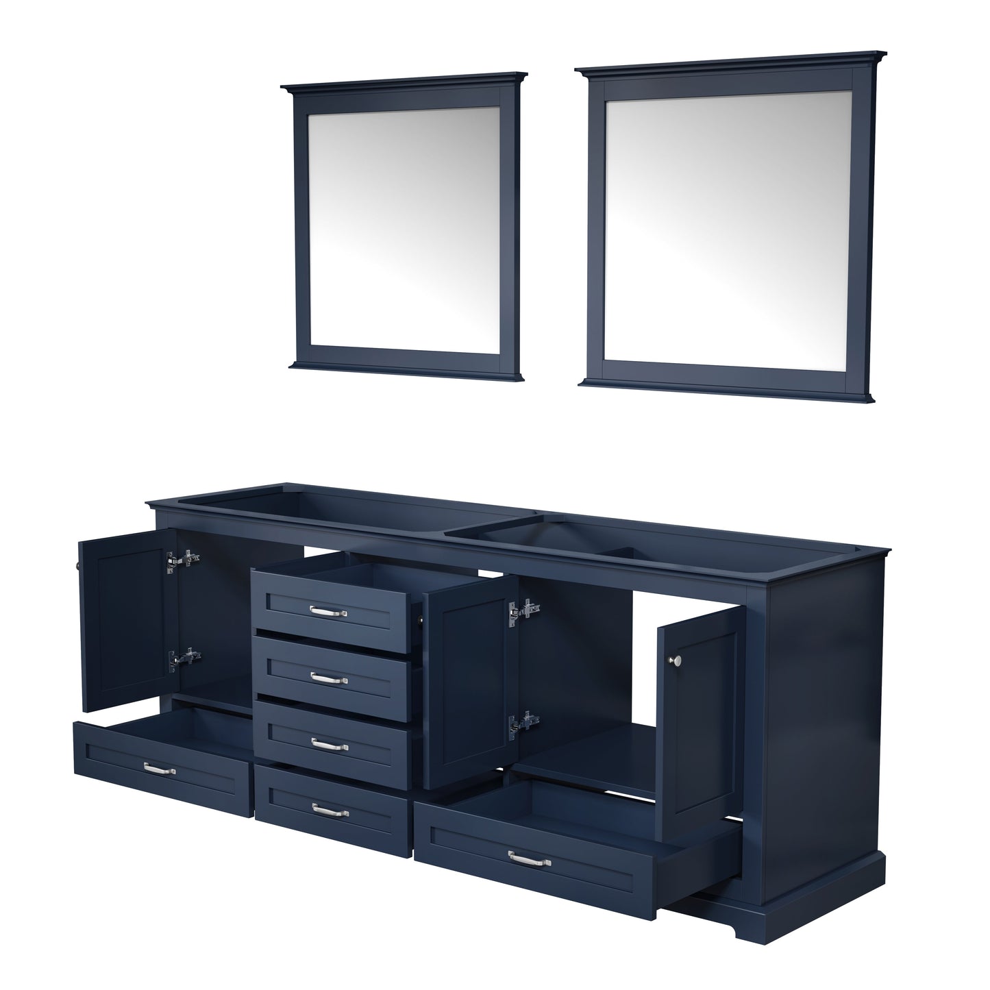 Dukes 80 in. W x 22 in. D Navy Blue Double Bath Vanity