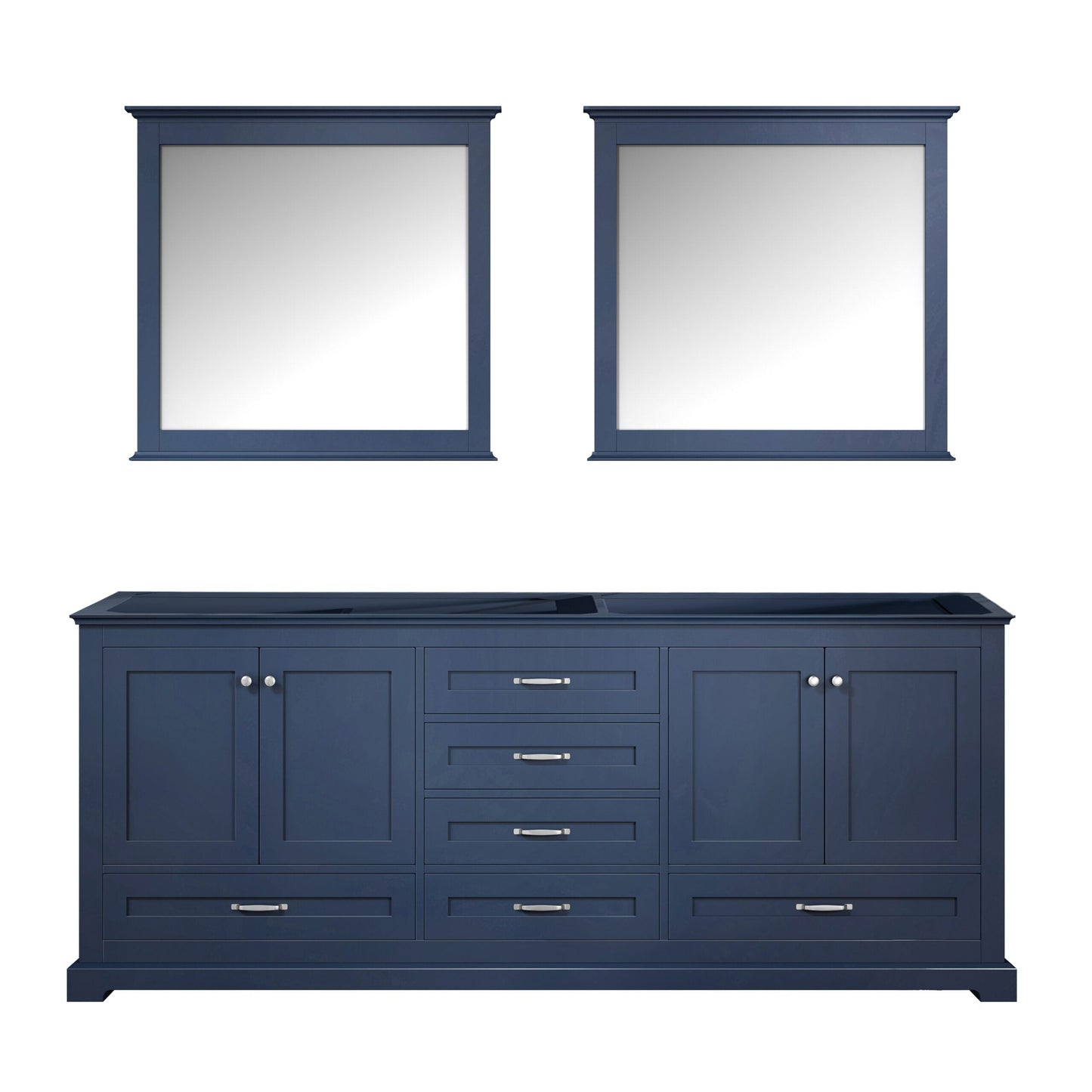 Dukes 80 in. W x 22 in. D Navy Blue Double Bath Vanity
