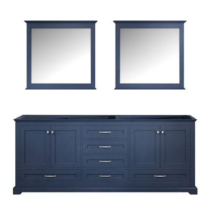 Dukes 80 in. W x 22 in. D Navy Blue Double Bath Vanity