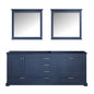 Dukes 80 in. W x 22 in. D Navy Blue Double Bath Vanity