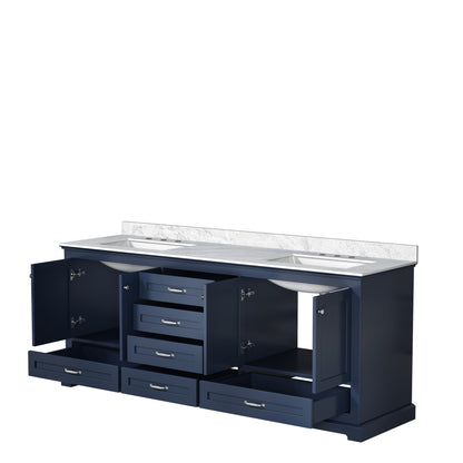 Dukes 80 in. W x 22 in. D Navy Blue Double Bath Vanity