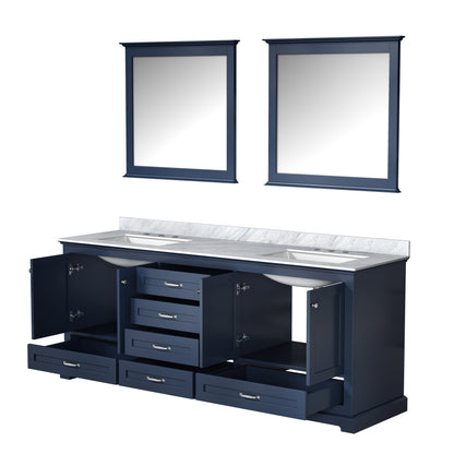 Dukes 80 in. W x 22 in. D Navy Blue Double Bath Vanity