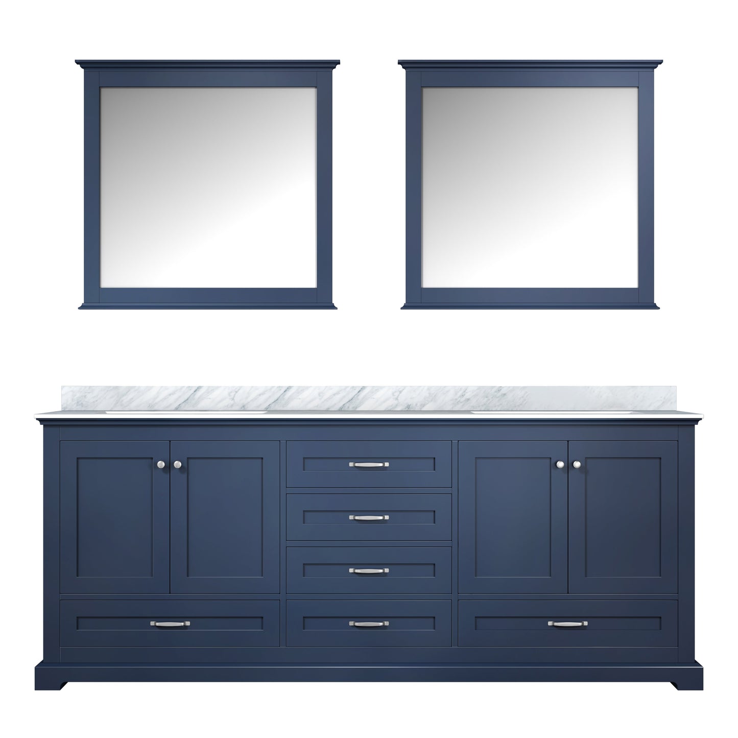 Dukes 80 in. W x 22 in. D Navy Blue Double Bath Vanity