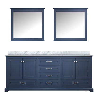Dukes 80 in. W x 22 in. D Navy Blue Double Bath Vanity