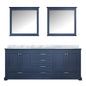 Dukes 80 in. W x 22 in. D Navy Blue Double Bath Vanity