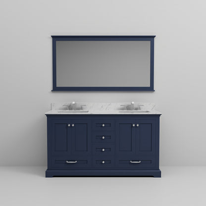 Dukes 80 in. W x 22 in. D Navy Blue Double Bath Vanity