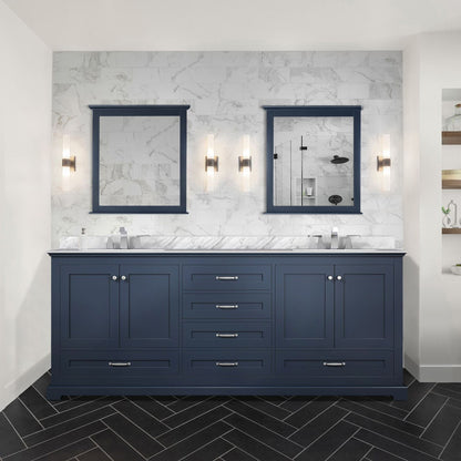 Dukes 80 in. W x 22 in. D Navy Blue Double Bath Vanity