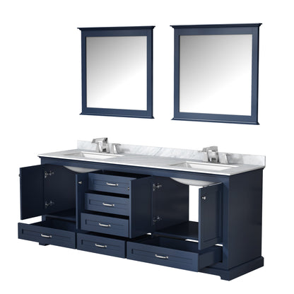 Dukes 80 in. W x 22 in. D Navy Blue Double Bath Vanity