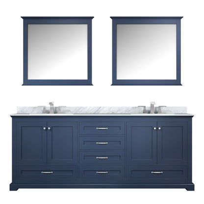 Dukes 80 in. W x 22 in. D Navy Blue Double Bath Vanity