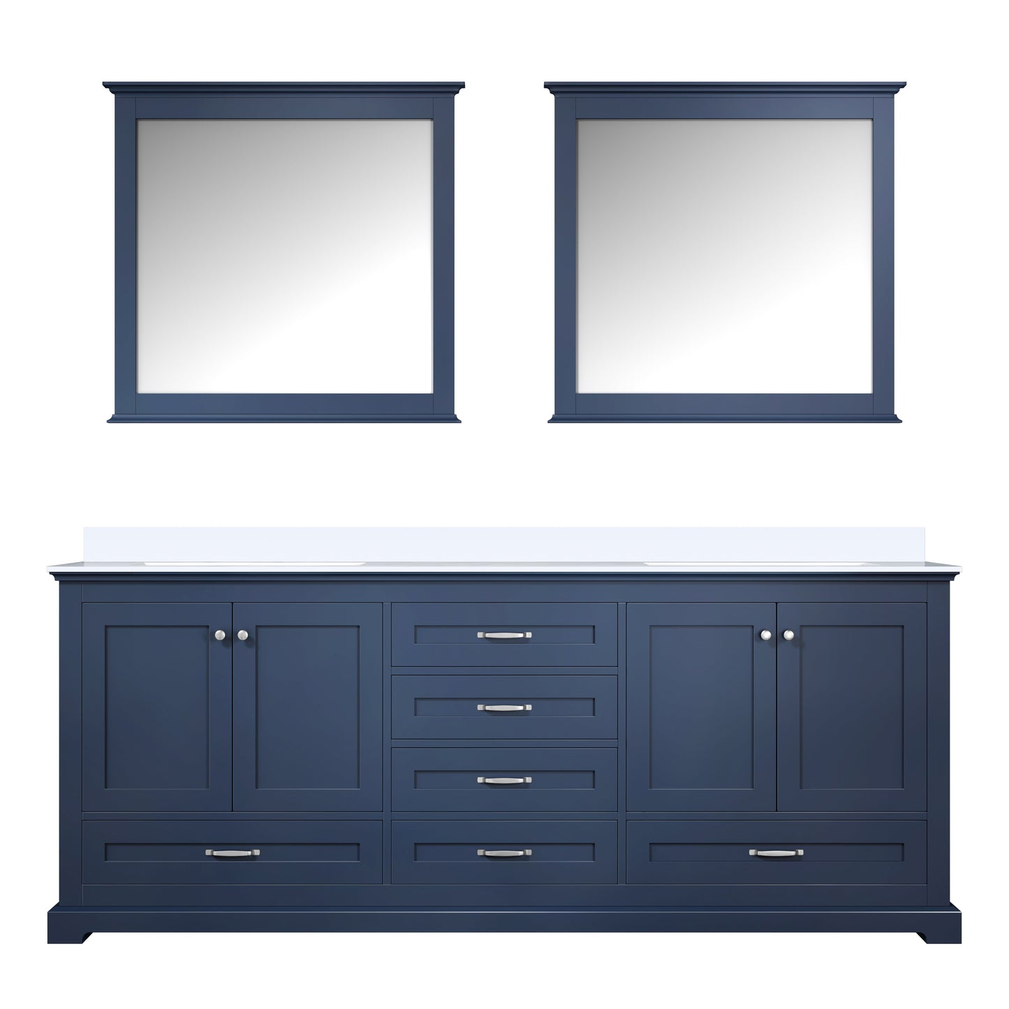 Dukes 80 in. W x 22 in. D Navy Blue Double Bath Vanity