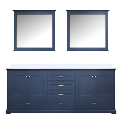 Dukes 80 in. W x 22 in. D Navy Blue Double Bath Vanity