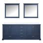 Dukes 80 in. W x 22 in. D Navy Blue Double Bath Vanity