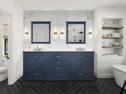 Dukes 80 in. W x 22 in. D Navy Blue Double Bath Vanity
