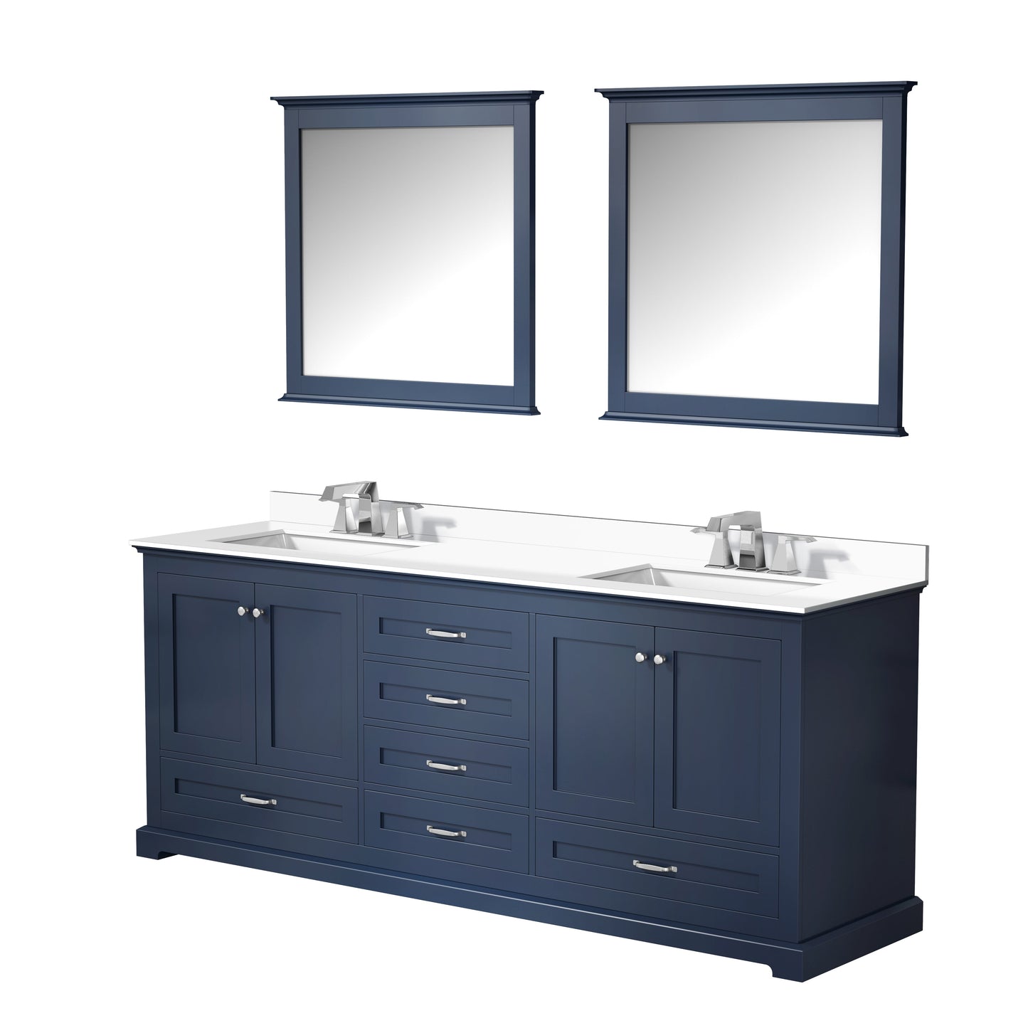 Dukes 80 in. W x 22 in. D Navy Blue Double Bath Vanity