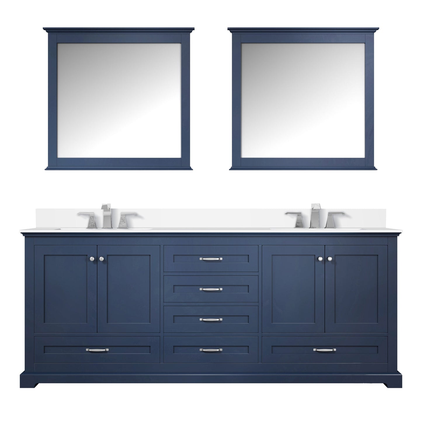 Dukes 80 in. W x 22 in. D Navy Blue Double Bath Vanity