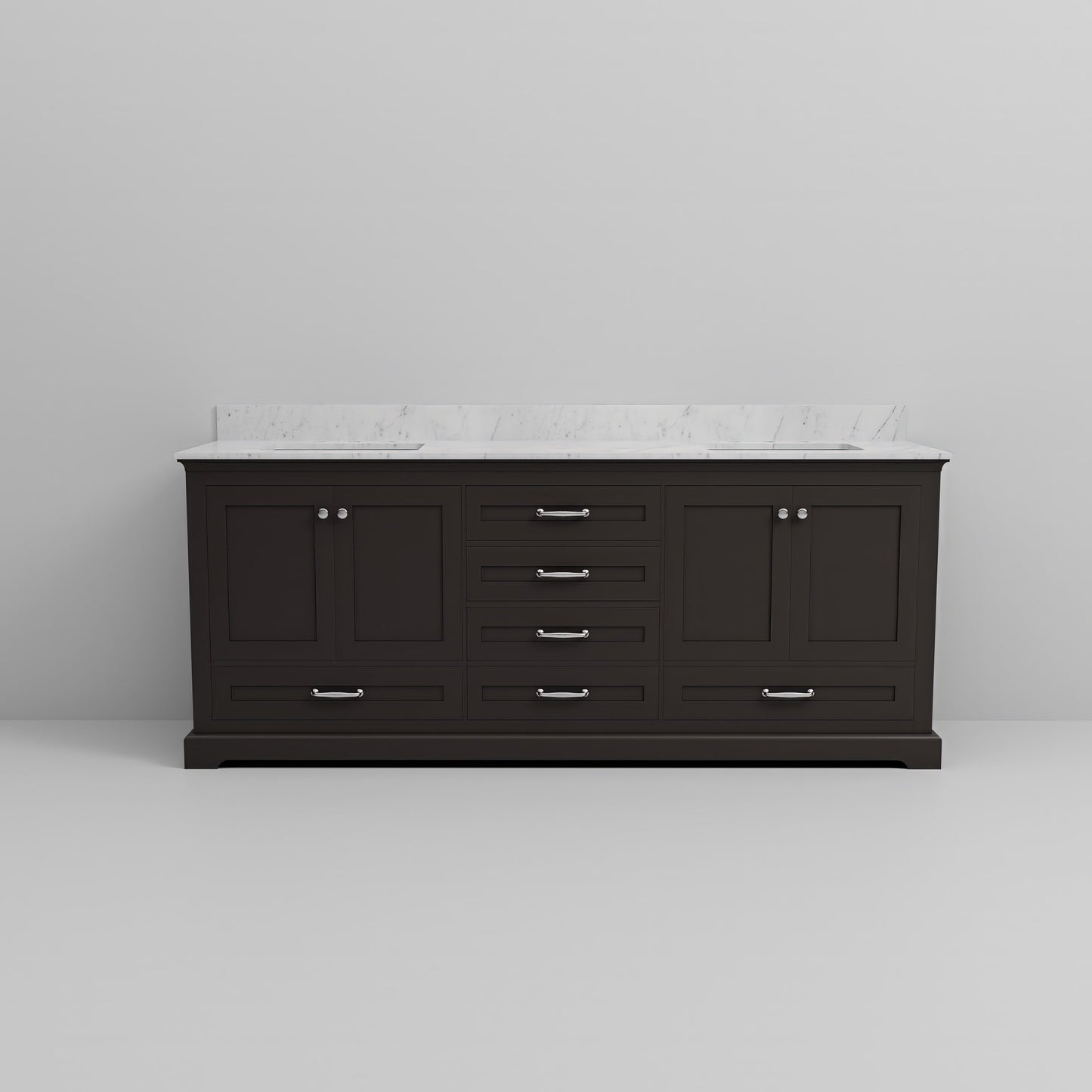 Dukes 80 in. W x 22 in. D Espresso Double Bath Vanity