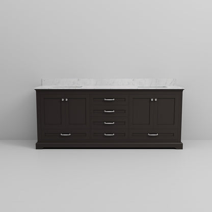 Dukes 80 in. W x 22 in. D Espresso Double Bath Vanity
