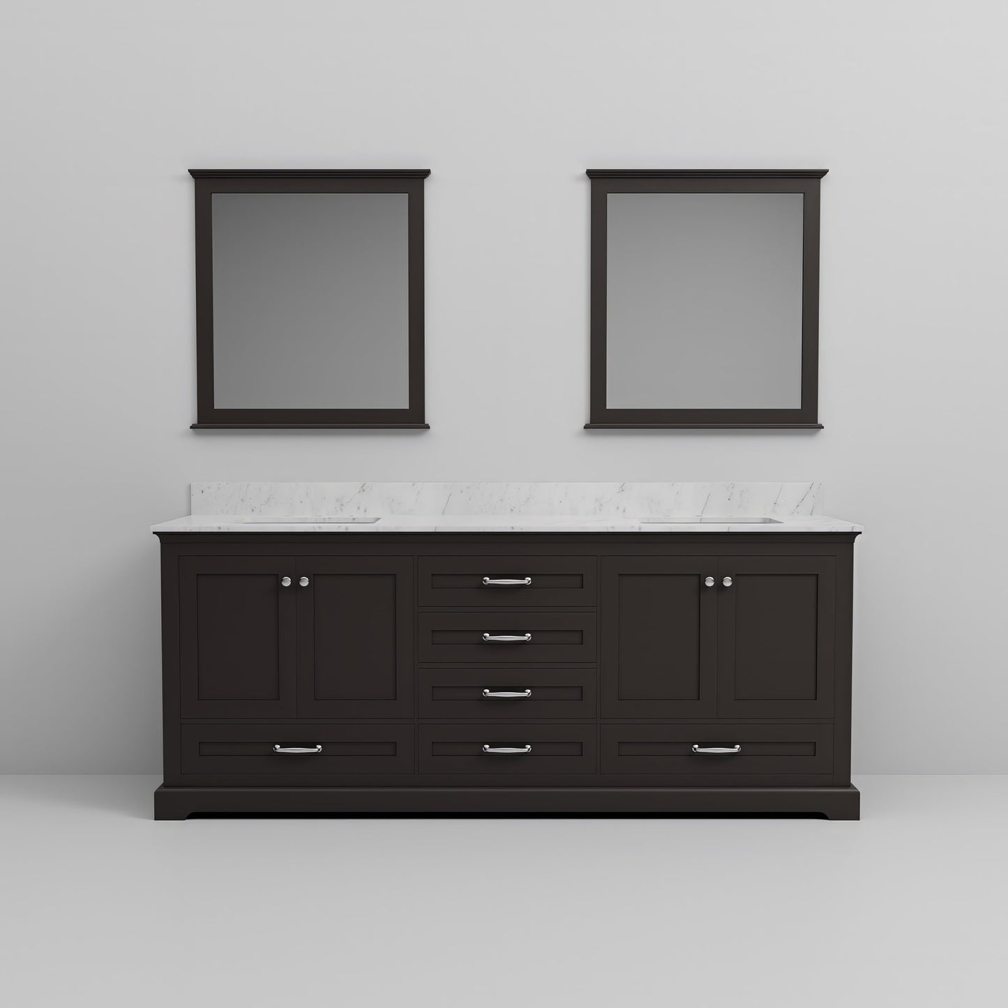 Dukes 80 in. W x 22 in. D Espresso Double Bath Vanity