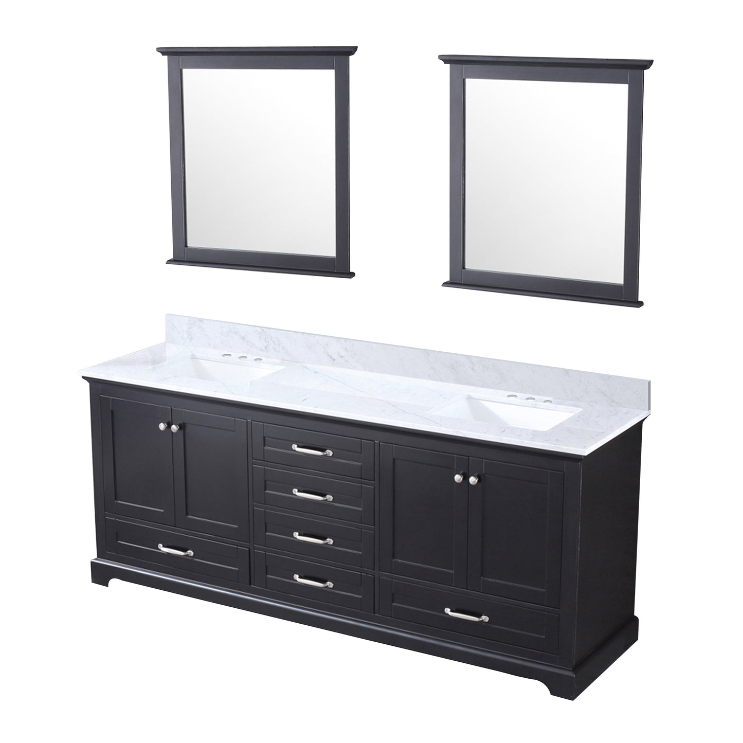 Dukes 80 in. W x 22 in. D Espresso Double Bath Vanity
