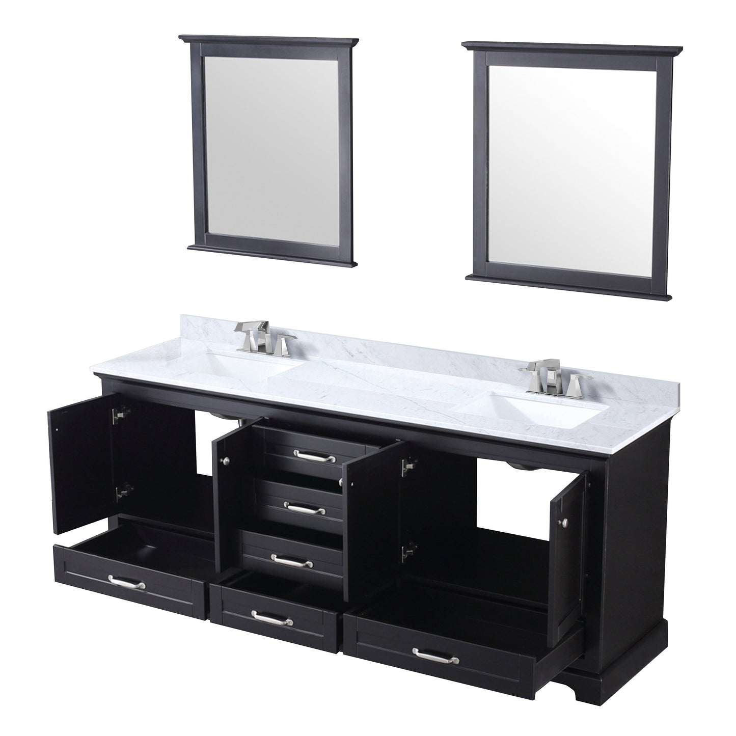 Dukes 80 in. W x 22 in. D Espresso Double Bath Vanity
