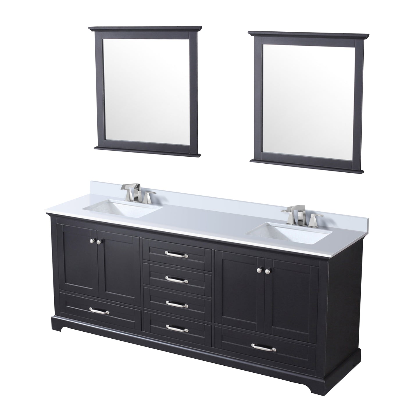 Dukes 80 in. W x 22 in. D Espresso Double Bath Vanity