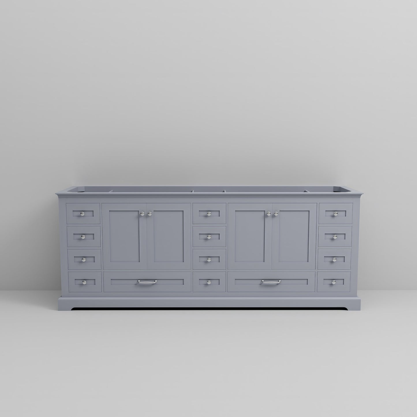 Dukes 84 in. W x 22 in. D Dark Grey Double Bath Vanity