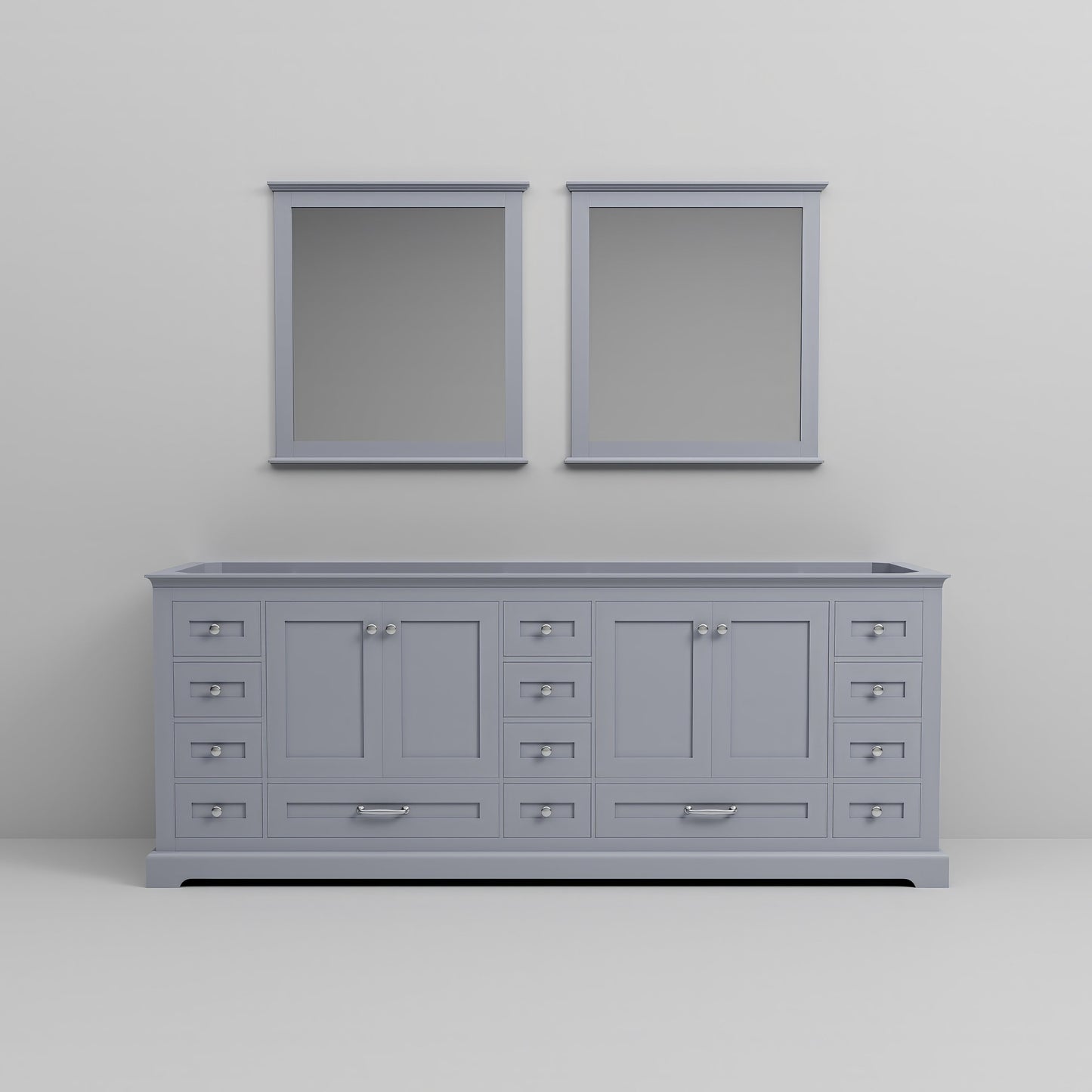 Dukes 84 in. W x 22 in. D Dark Grey Double Bath Vanity