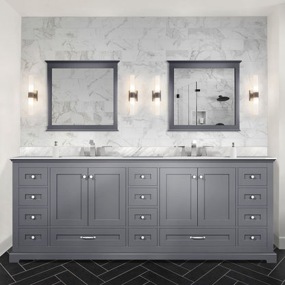 Dukes 84 in. W x 22 in. D Dark Grey Double Bath Vanity