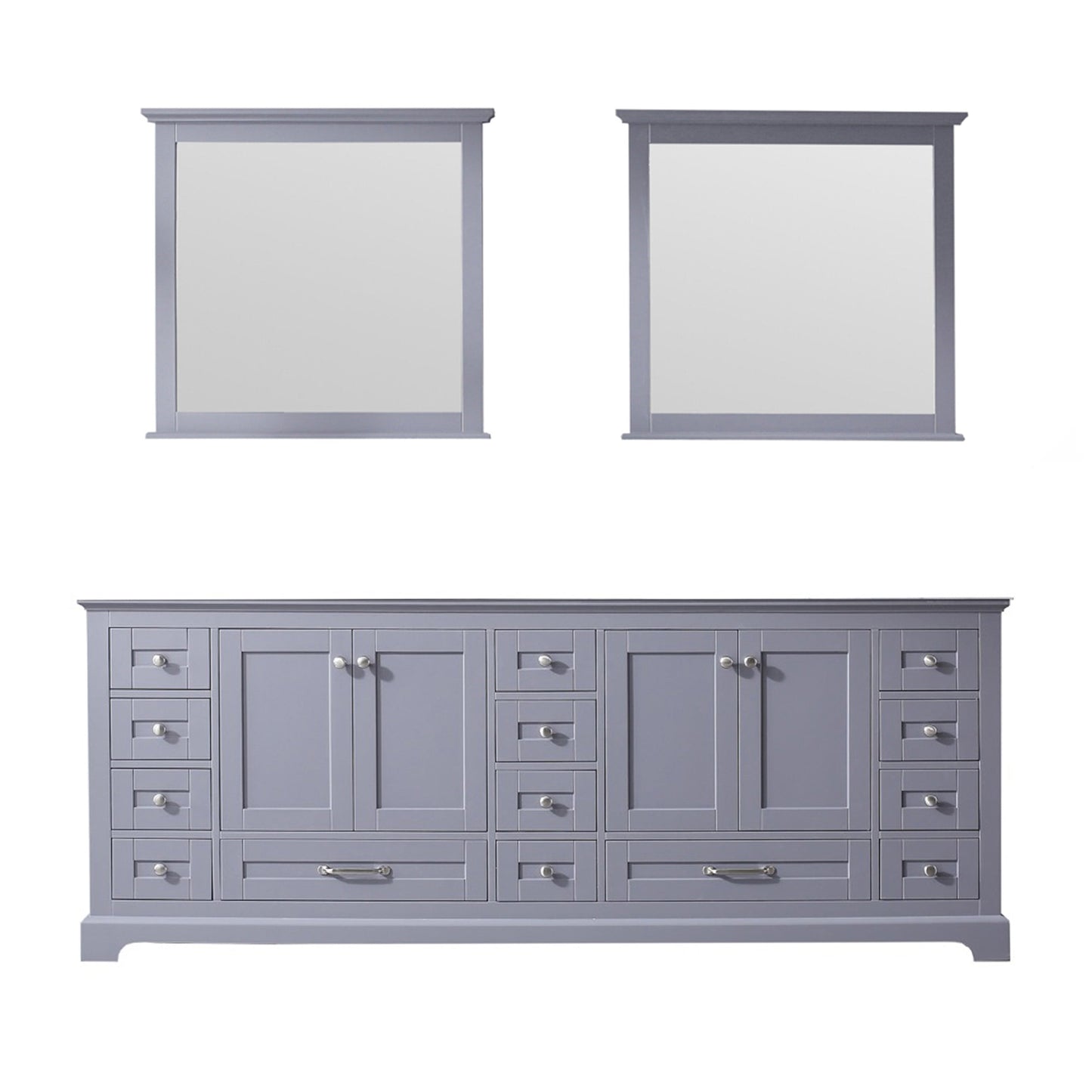 Dukes 84 in. W x 22 in. D Dark Grey Double Bath Vanity