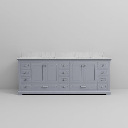 Dukes 84 in. W x 22 in. D Dark Grey Double Bath Vanity