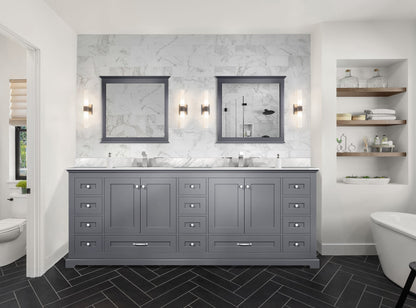Dukes 84 in. W x 22 in. D Dark Grey Double Bath Vanity