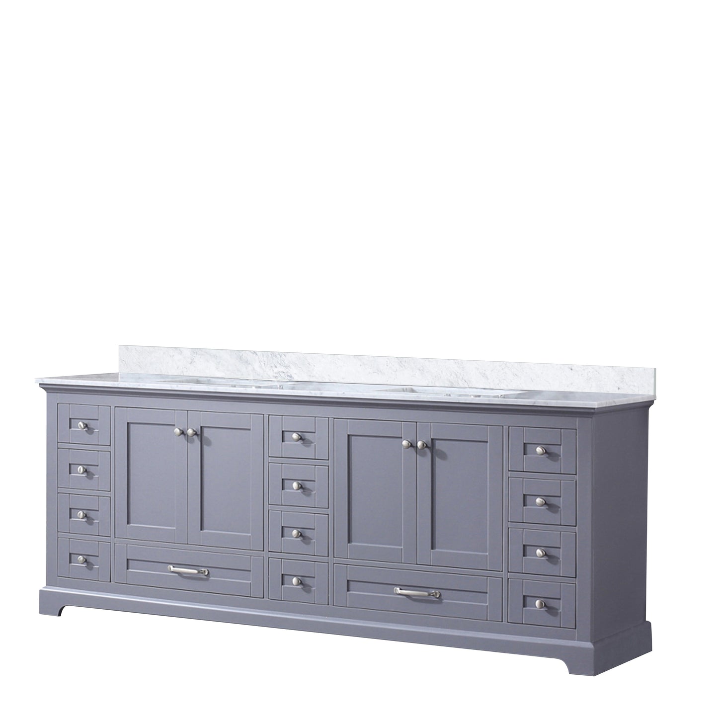 Dukes 84 in. W x 22 in. D Dark Grey Double Bath Vanity
