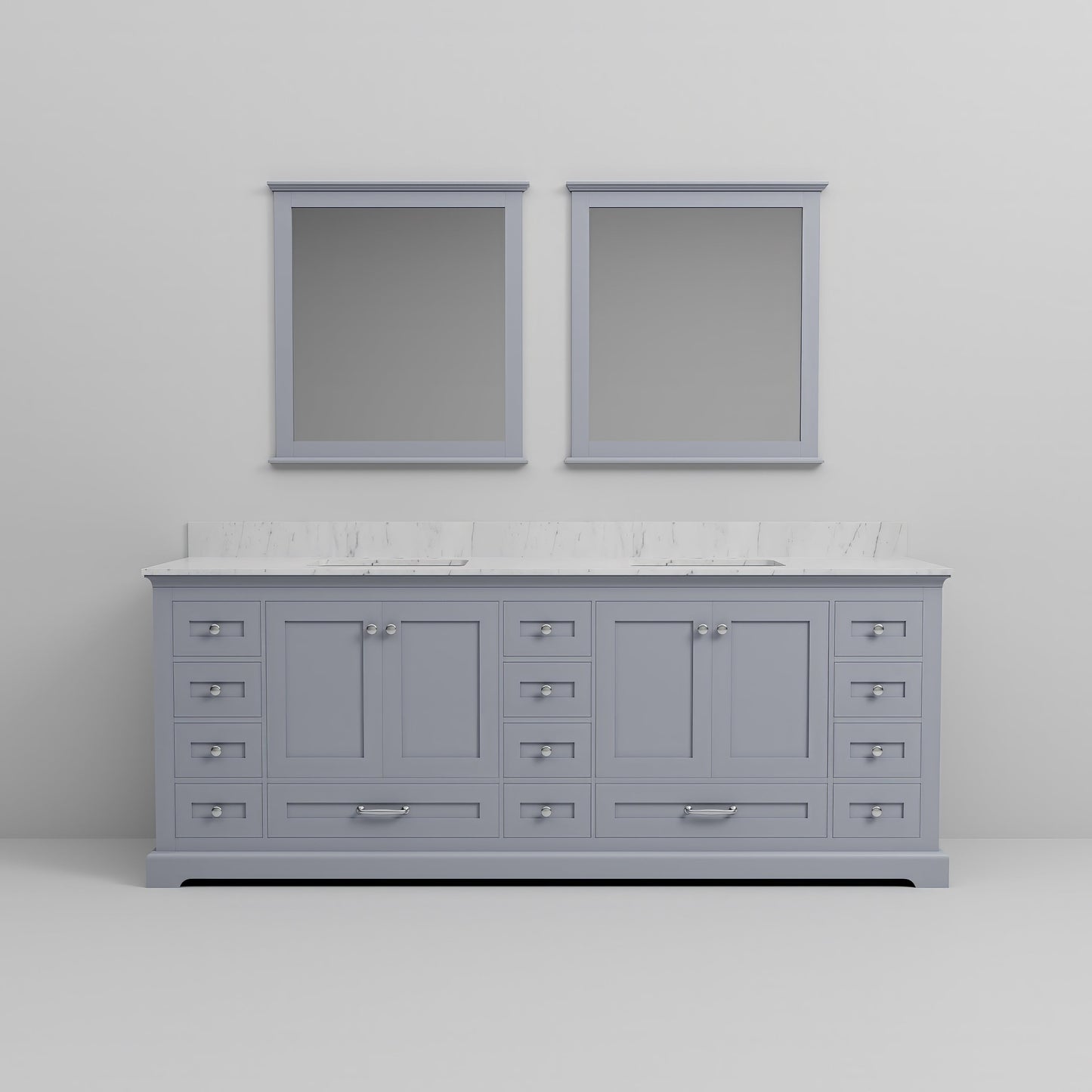 Dukes 84 in. W x 22 in. D Dark Grey Double Bath Vanity