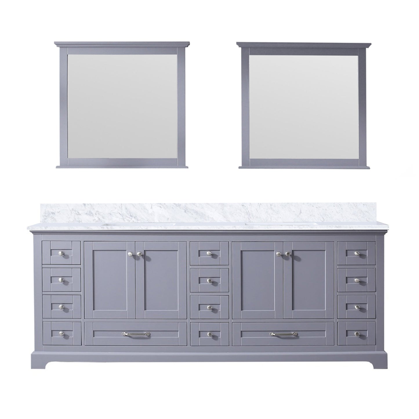 Dukes 84 in. W x 22 in. D Dark Grey Double Bath Vanity