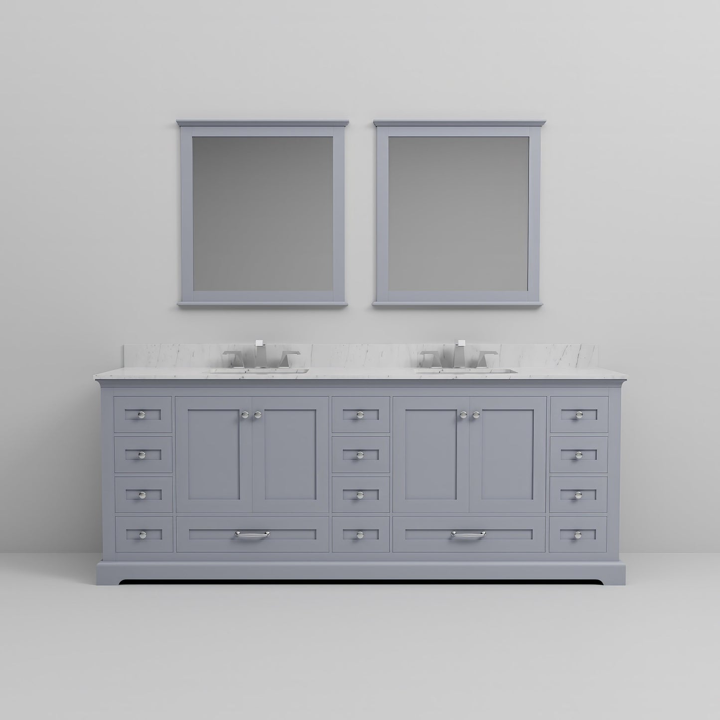 Dukes 84 in. W x 22 in. D Dark Grey Double Bath Vanity