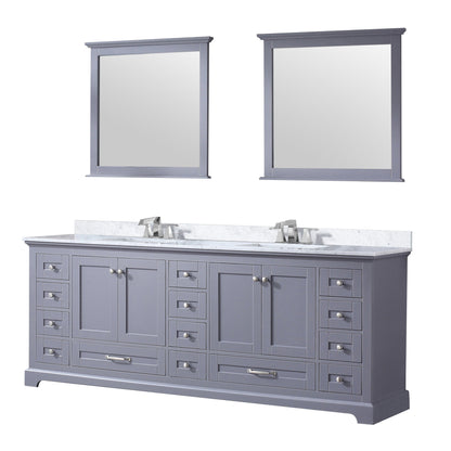 Dukes 84 in. W x 22 in. D Dark Grey Double Bath Vanity