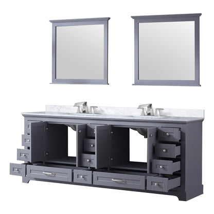 Dukes 84 in. W x 22 in. D Dark Grey Double Bath Vanity