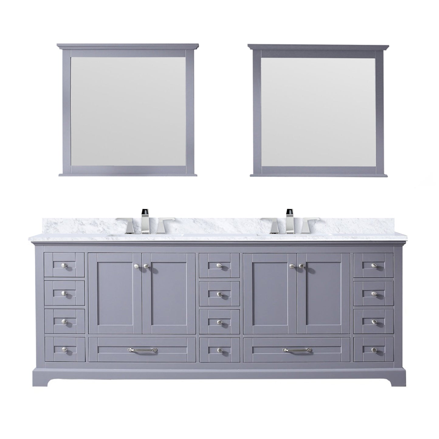 Dukes 84 in. W x 22 in. D Dark Grey Double Bath Vanity