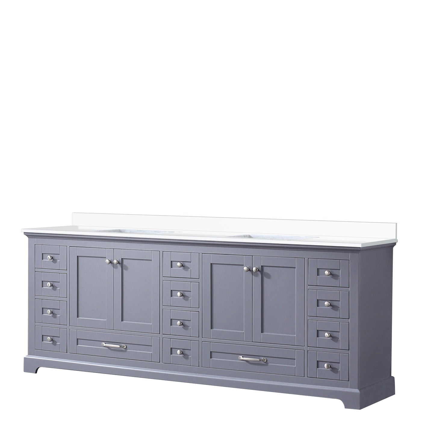 Dukes 84 in. W x 22 in. D Dark Grey Double Bath Vanity