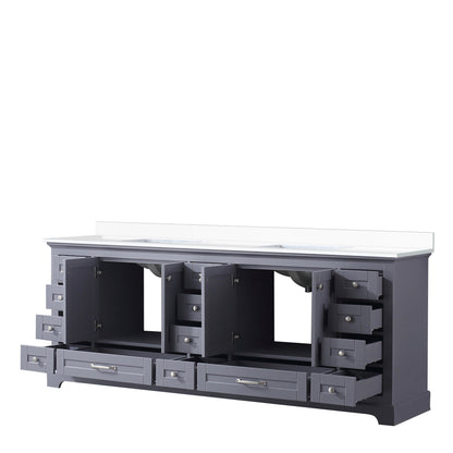 Dukes 84 in. W x 22 in. D Dark Grey Double Bath Vanity