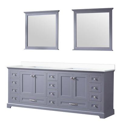 Dukes 84 in. W x 22 in. D Dark Grey Double Bath Vanity
