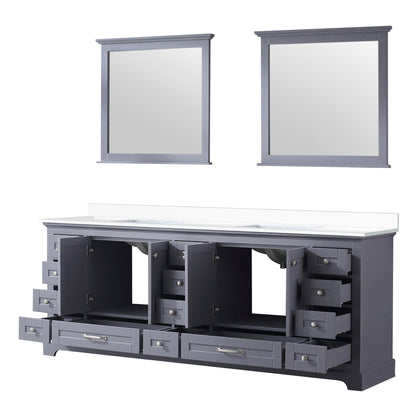 Dukes 84 in. W x 22 in. D Dark Grey Double Bath Vanity
