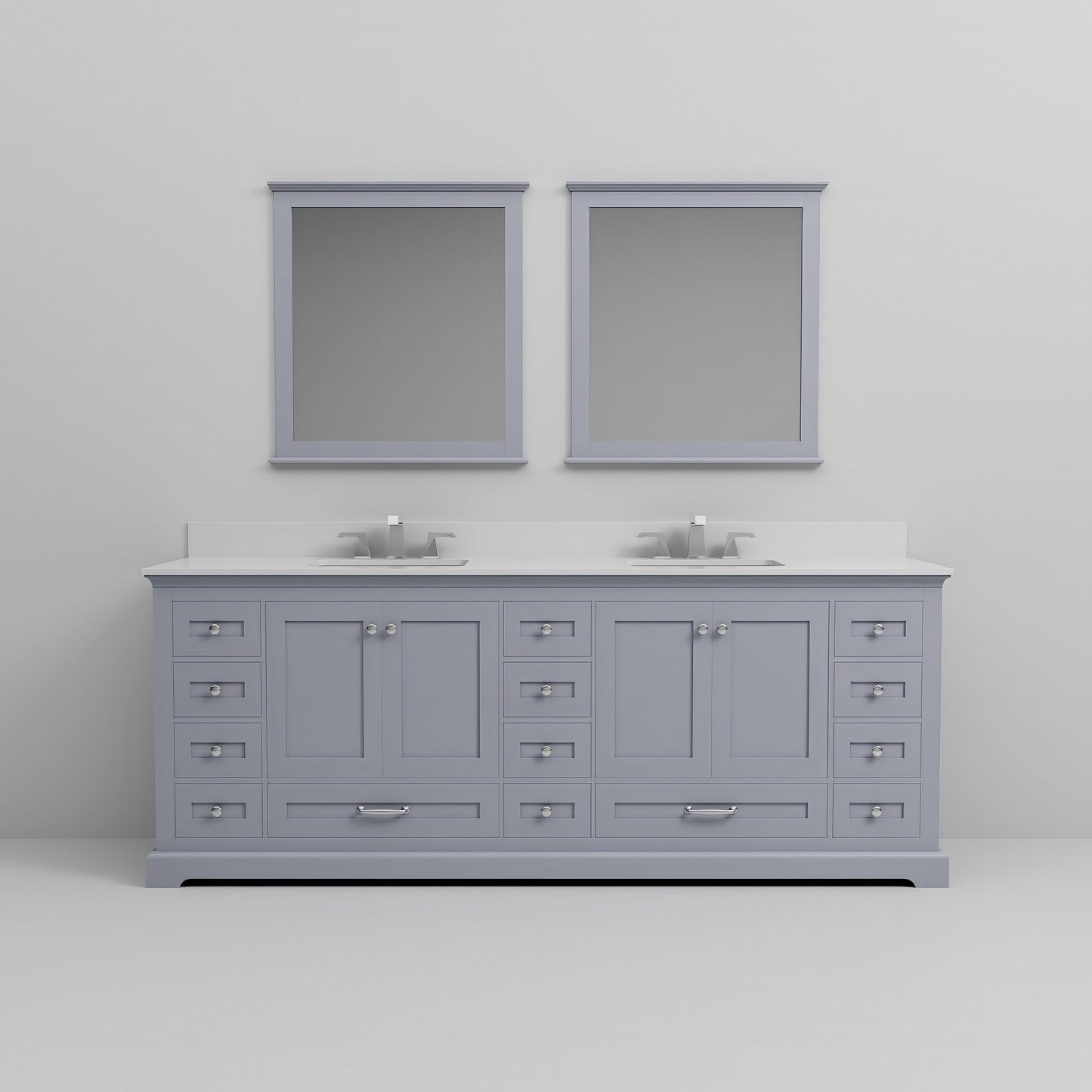Dukes 84 in. W x 22 in. D Dark Grey Double Bath Vanity