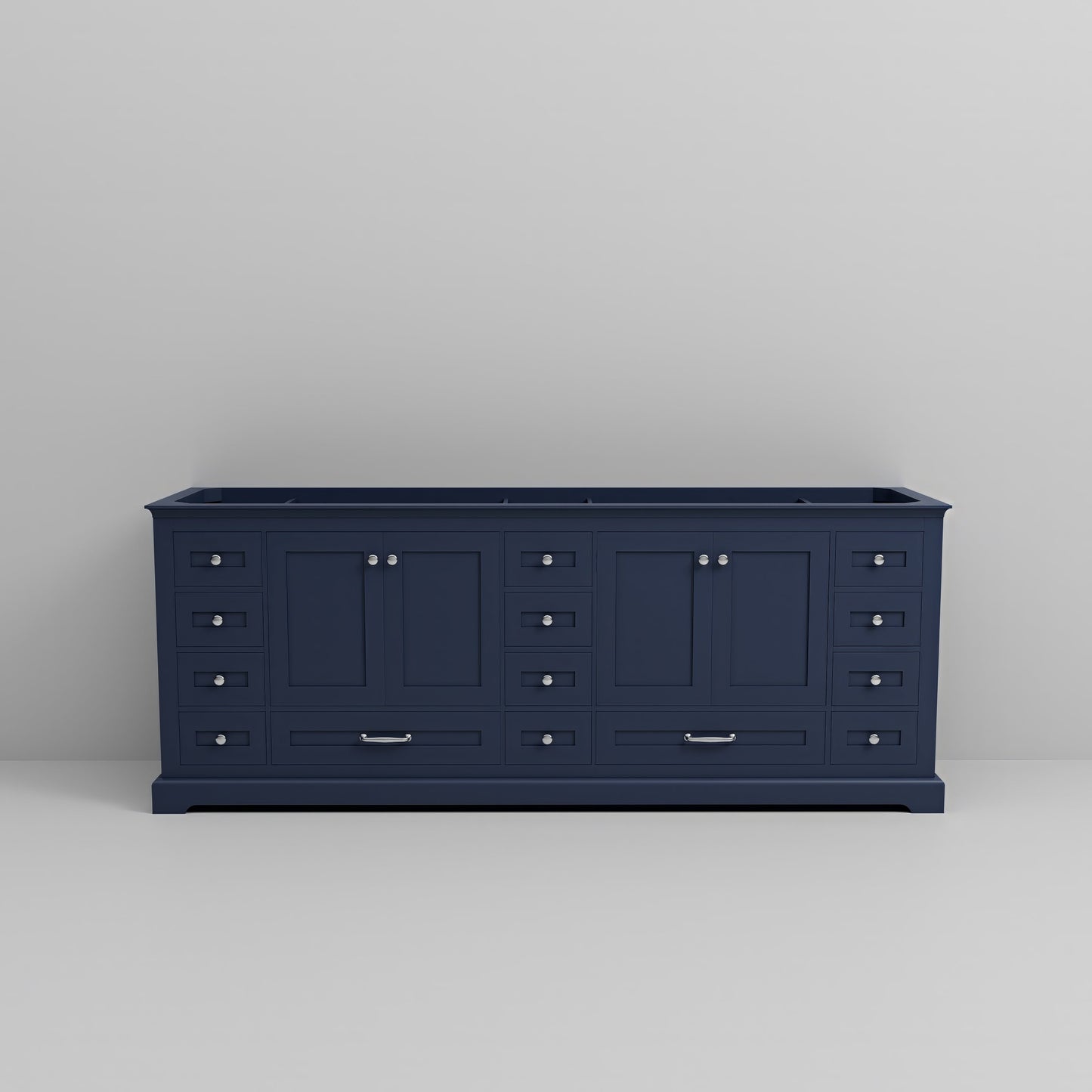 Dukes 84 in. W x 22 in. D Navy Blue Double Bath Vanity